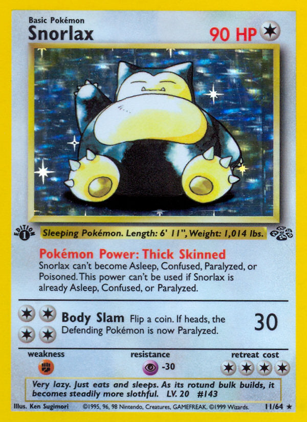 Jungle set Holo Snorlax #11/64 first edition