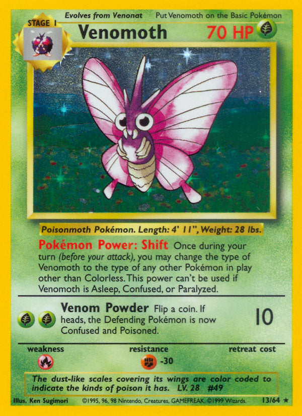 Jungle set Holo Venomoth #13/64 symbol error