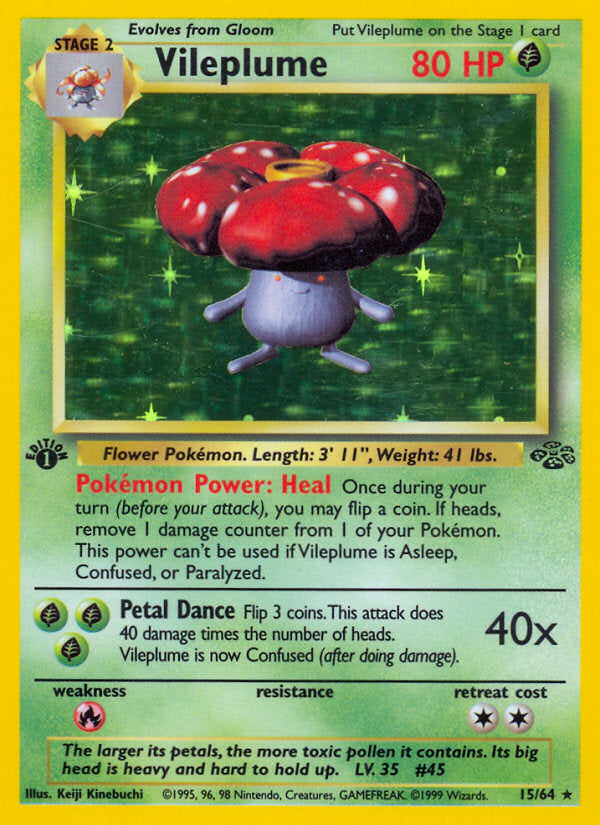 Jungle set Holo Vileplume #15/64 first edition