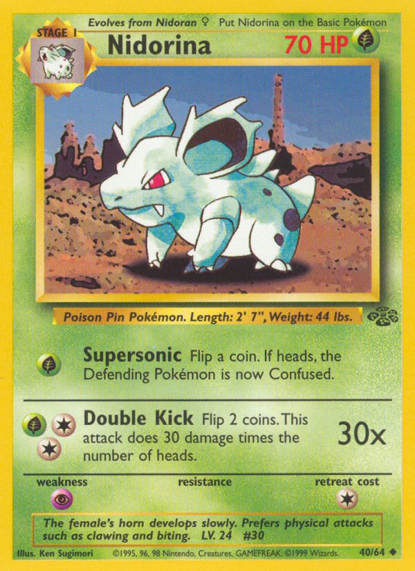 Jungle set Nidorina #40/64 unlimited