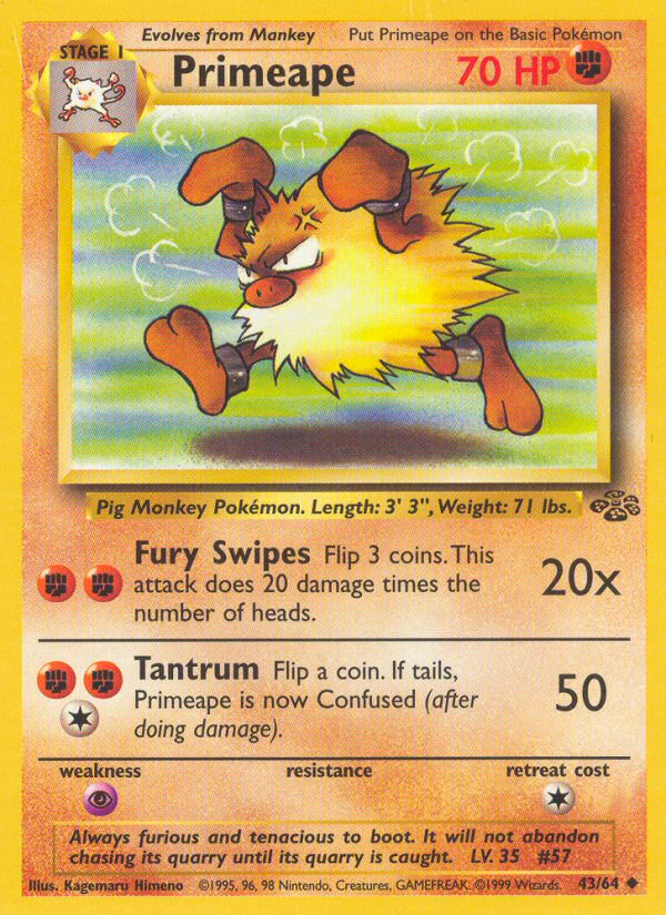 Jungle set Primeape #43/64 unlimited