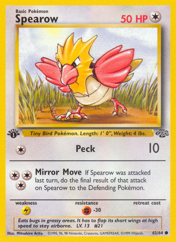 Jungle set Spearow #62/64 first edition