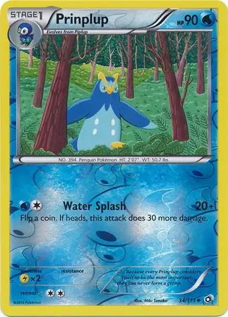 Legendary Treasures Prinplup #34/113 reverse holo