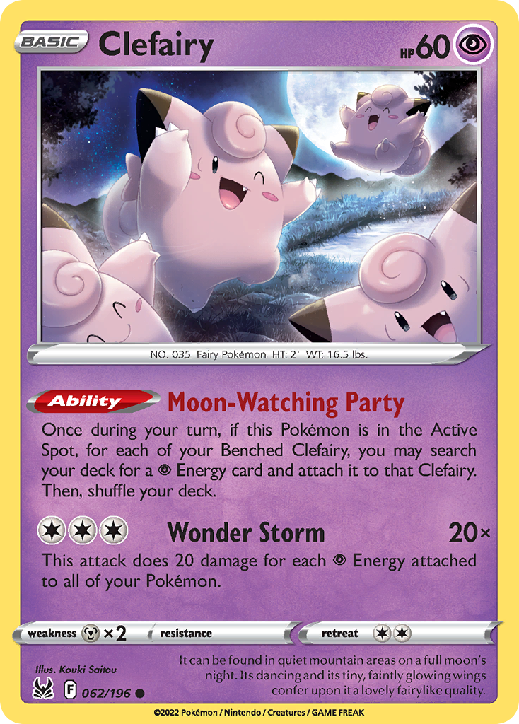 Lost Origin Clefairy #62/196