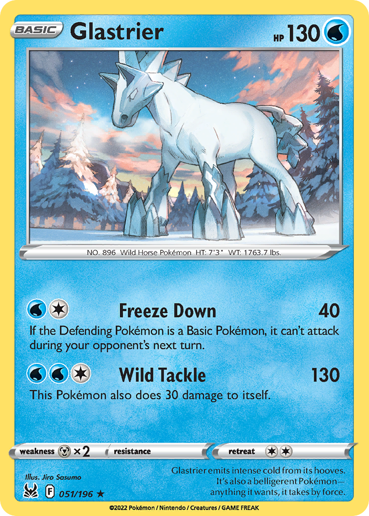 Lost Origin Holo Glastrier #51/196