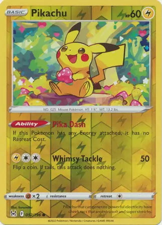 Lost Origin Pikachu #52/196 reverse holo
