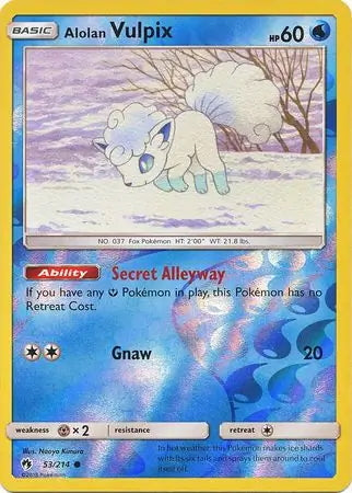 Lost Thunder Alolan Vulpix #53/214 reverse holo