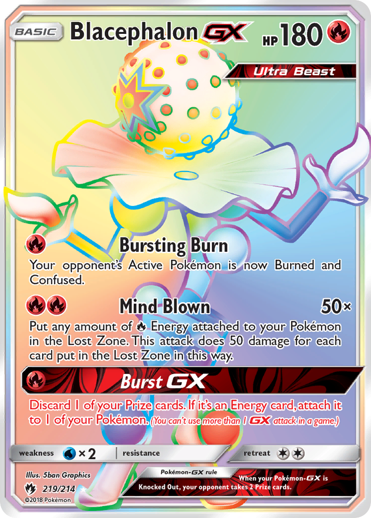 Lost Thunder Blacephalon GX #219/214