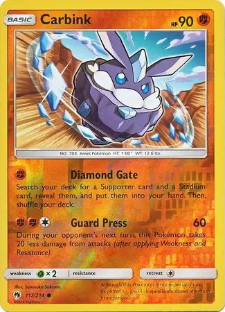 Lost Thunder Carbink #117/214 reverse holo
