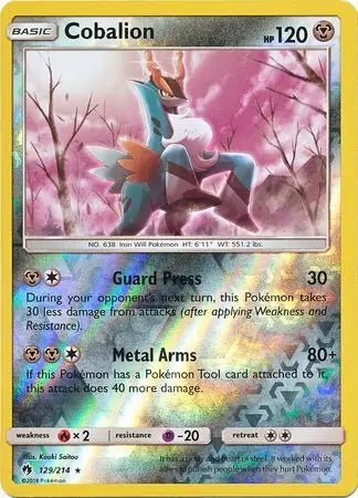 Lost Thunder Cobalion #129/214 reverse holo