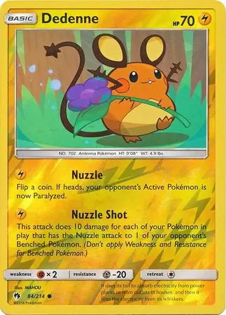 Lost Thunder Dedenne #84/214 reverse holo