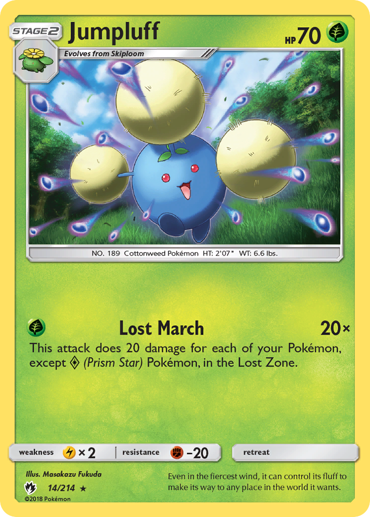 Lost Thunder Holo Jumpluff #14/214