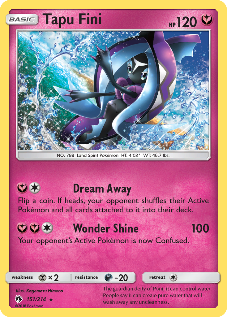 Lost Thunder Holo Tapu Fini #151/214