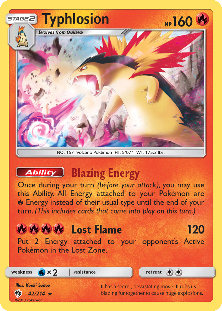 Lost Thunder Holo Typhlosion #42/214