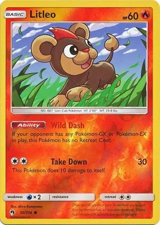 Lost Thunder Litleo #50/214 reverse holo