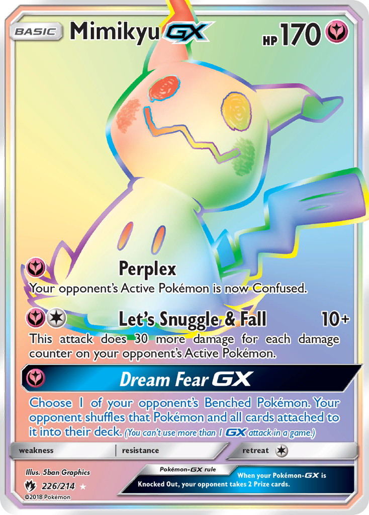 Lost Thunder Mimikyu GX #226/214