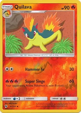 Lost Thunder Quilava #41/214 reverse holo