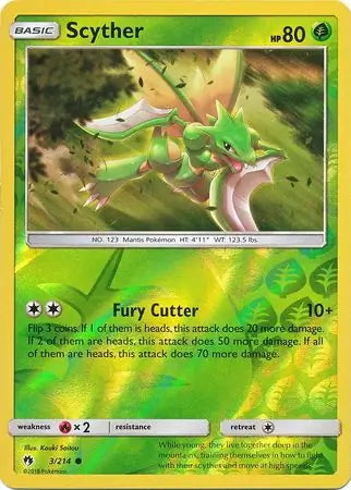 Lost Thunder Scyther #3/214 reverse holo