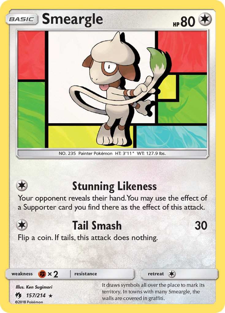 Lost Thunder Smeargle #157/214