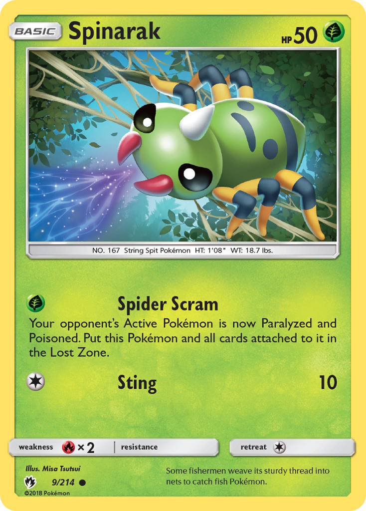 Lost Thunder Spinarak #9/214