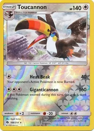 Lost Thunder Toucannon #166/214 reverse holo