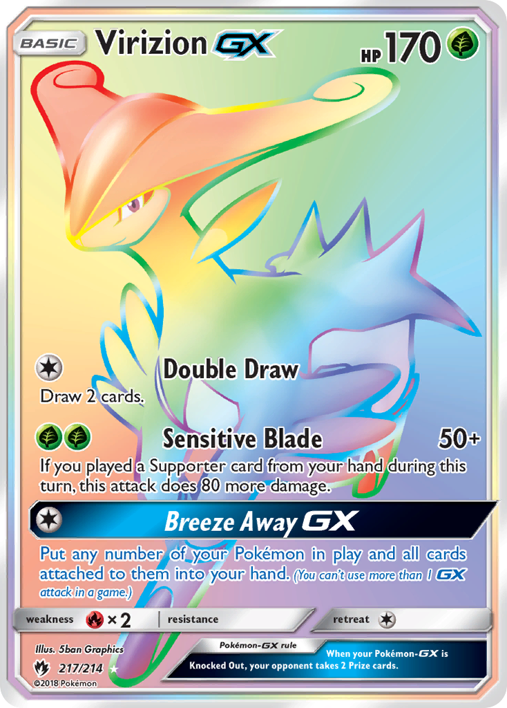 Lost Thunder Virizion GX #217/214