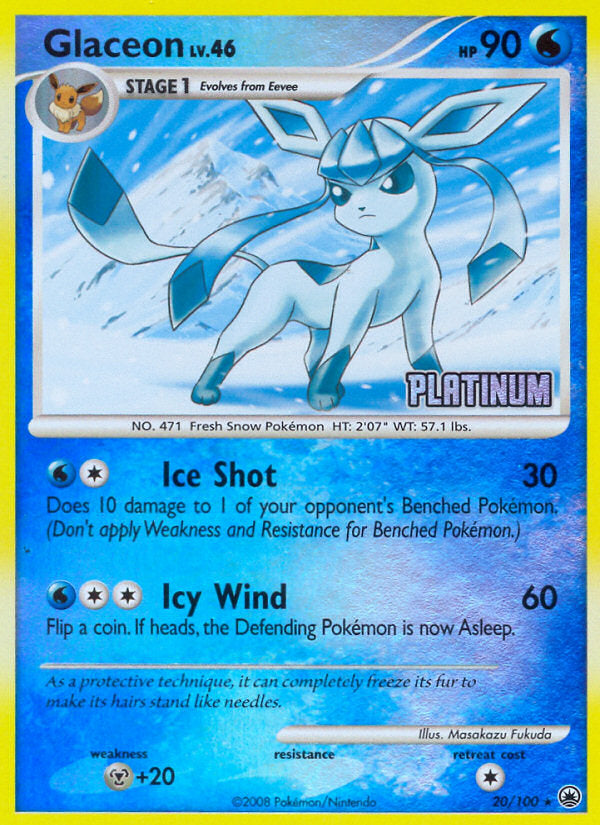 Majestic Dawn Glaceon #20 Platinum Promo