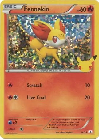 McDonald’s 25th Anniversary Holo Fennekin #14