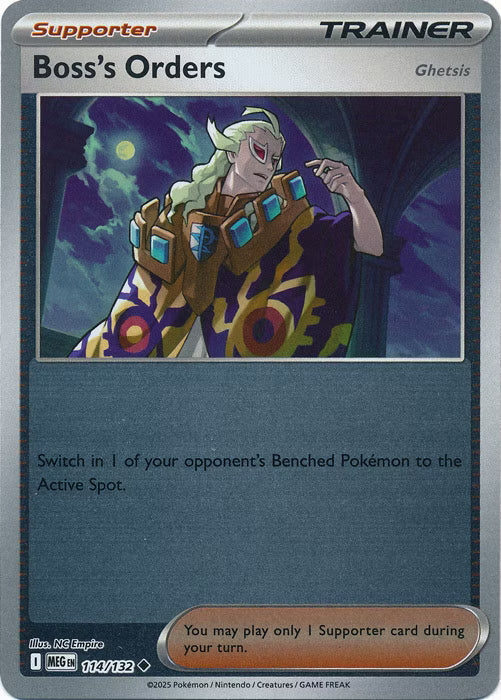 Mega Evolution Boss's Orders (Ghetsis) #114/132 Reverse Holo