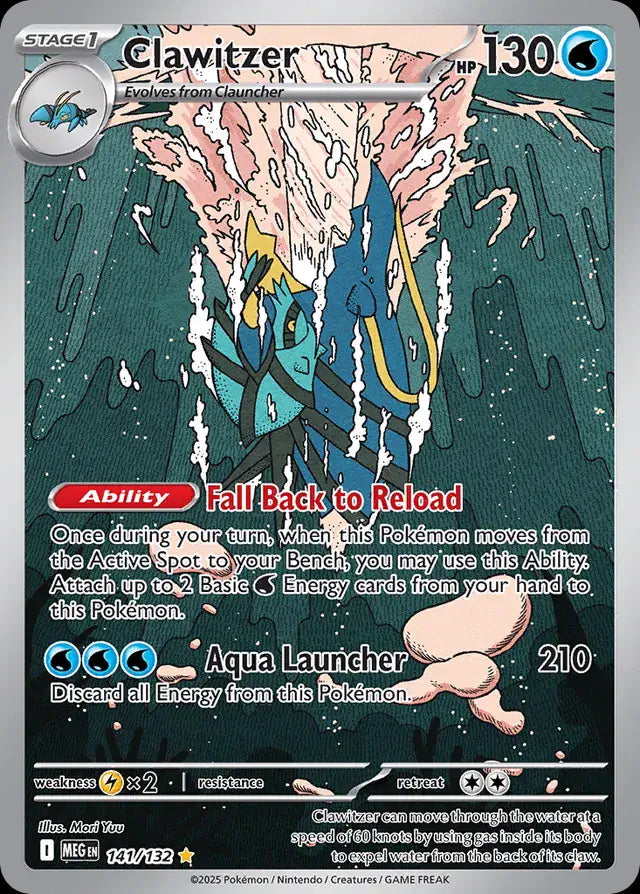 Mega Evolution Clawitzer #141/132