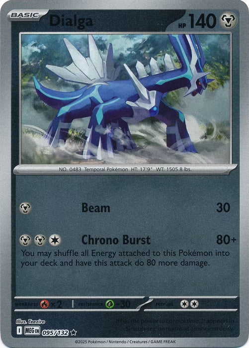 Mega Evolution Dialga #095/132 Reverse Holo