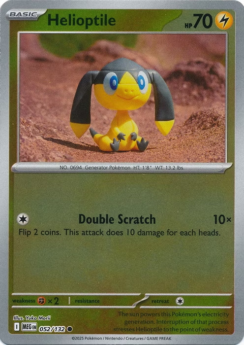 Mega Evolution Helioptile #052/132 Reverse Holo
