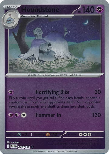 Mega Evolution Houndstone #066/132 Reverse Holo