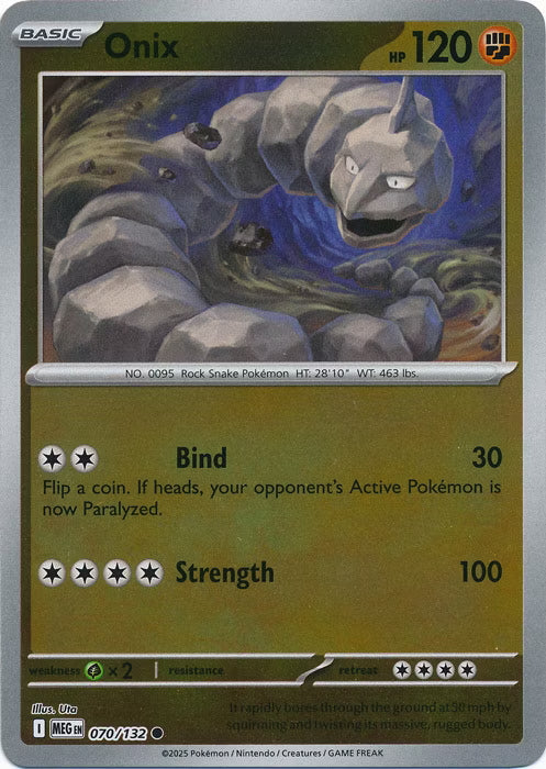 Mega Evolution Onix #070/132 Reverse Holo