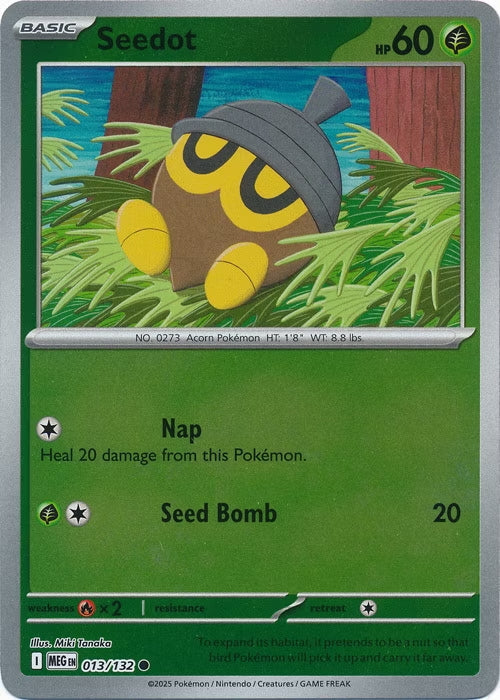 Mega Evolution Seedot #013/132 Reverse Holo