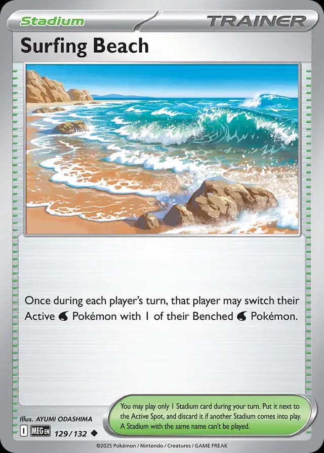 Mega Evolution Surfing Beach #129/132