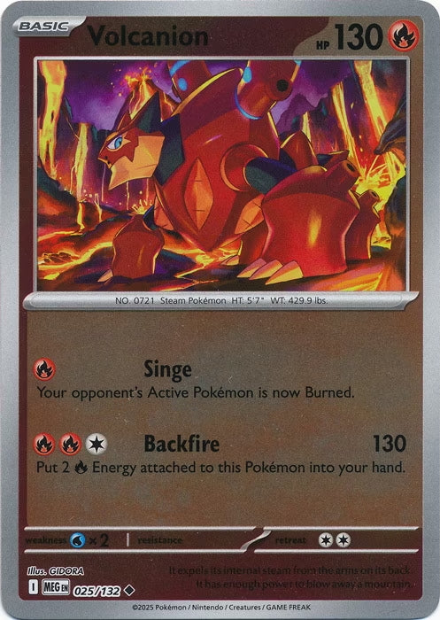 Mega Evolution Volcanion #025/132 Reverse Holo