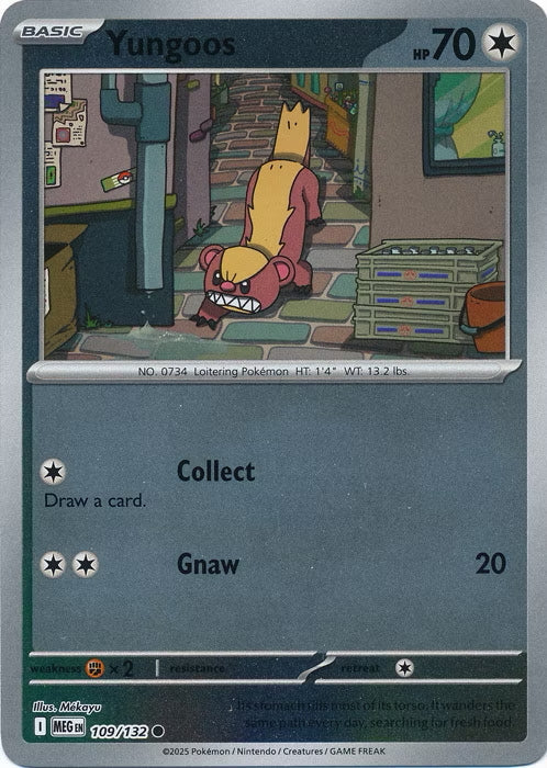 Mega Evolution Yungoos #109/132 Reverse Holo