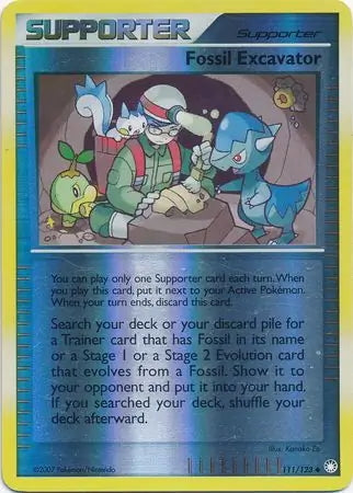 Mysterious Treasures Fossil Excavator #111/123 reverse holo