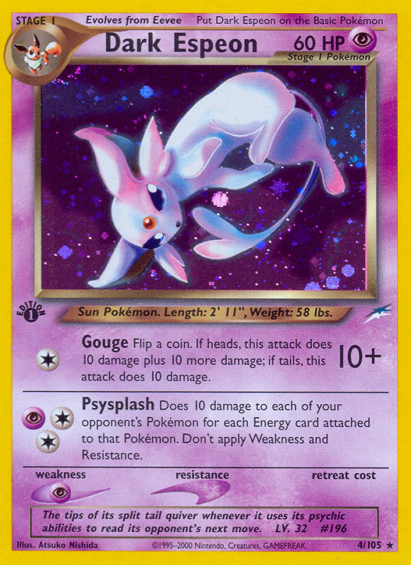 Neo Destiny Holo Dark Espeon #4/105 first edition