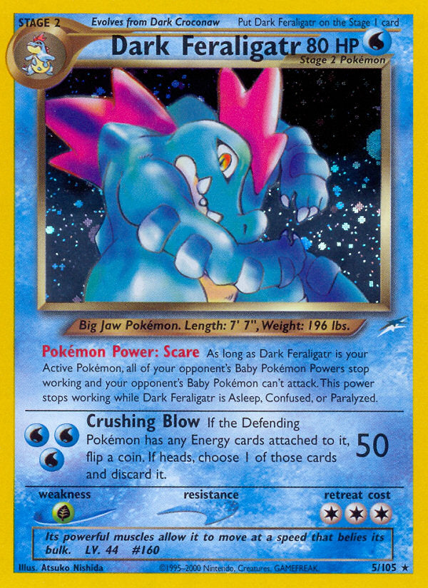 Neo Destiny Holo Dark Feraligatr #5/105 unlimited