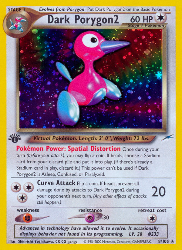 Neo Destiny Holo Dark Porygon2 #8/105 first edition