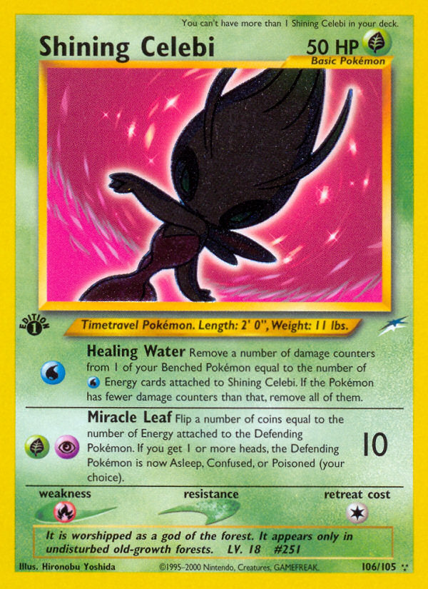 Neo Destiny Holo Shining Celebi #106/105 first edition