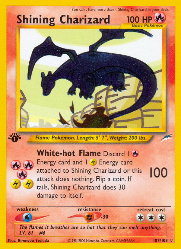 Neo Destiny Holo Shining Charizard #107/105 first edition