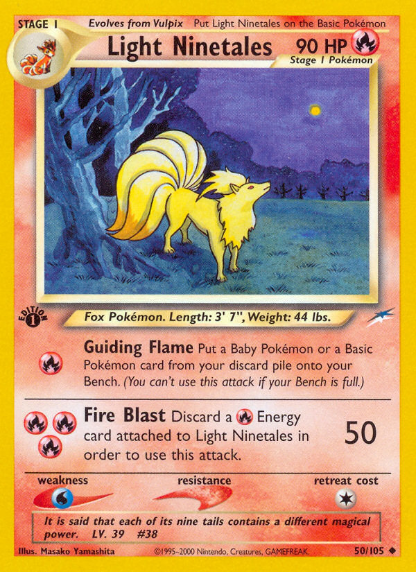 Neo Destiny Light Ninetales #50/105 first edition