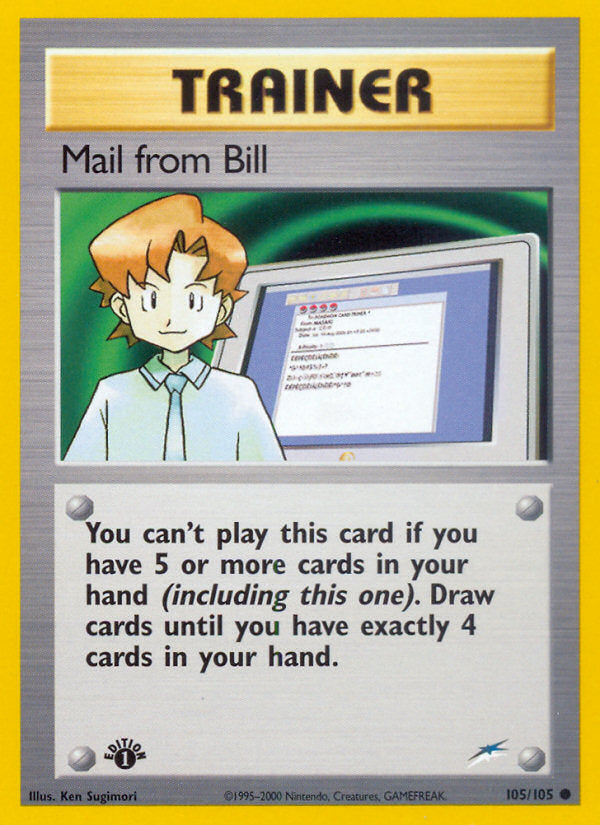 Neo Destiny Mail From Bill #105/105 first edition