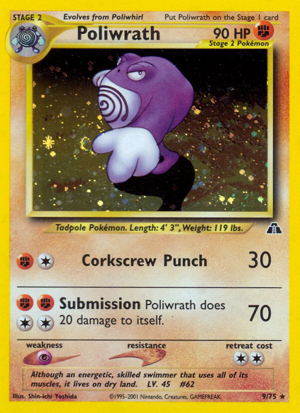 Neo Discovery Holo Poliwrath #9/75 unlimited