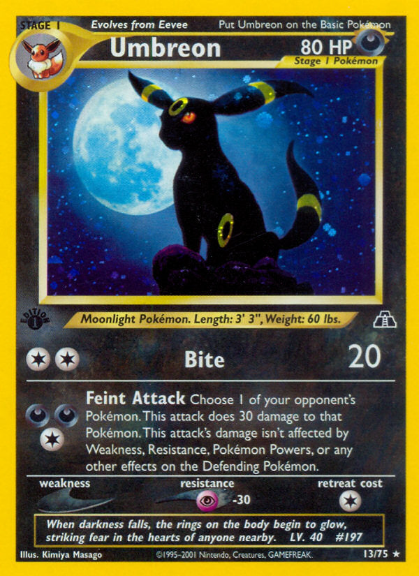 Neo Discovery Holo Umbreon #13/75 first edition