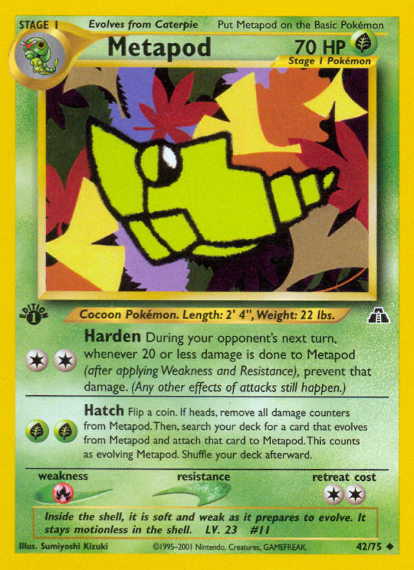 Neo Discovery Metapod #42/75 first edition