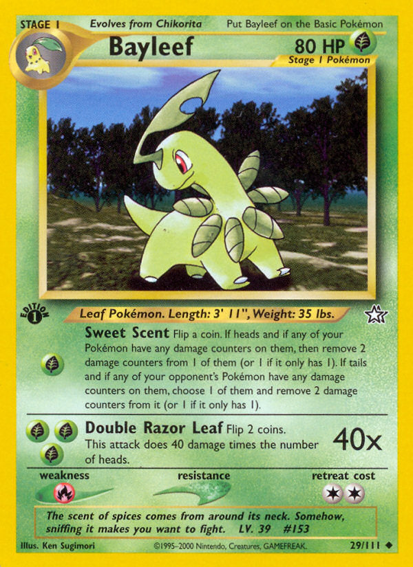 Neo Genesis Bayleef #29/111 first edition